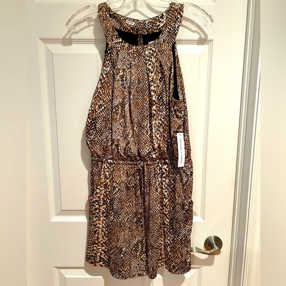 NWT Emma & Michele Snake Print Romper